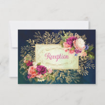 ティール（緑がかった色）、海軍、金ゴールドはっきりした花模様結婚のエンクロージャ