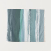 ティール(緑がかった色)海 タペストリー (正面(横))