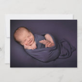 ティール(緑がかった色)淡い色のかわいいクマ紹介ベビー発表 案内状 (裏面)