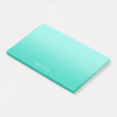 ティール（緑がかった色）淡新鮮な卒業レベル ポストイット (アングル)