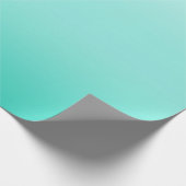 ティール（緑がかった色）淡新鮮な卒業レベル ラッピングペーパー (角)