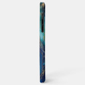 ティール（緑がかった色）深度：青と緑の抽象芸術海 Case-Mate iPhoneケース (裏面/左)