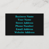 ティール（緑がかった色）渦流 名刺 (裏面)