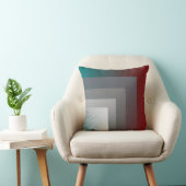 ティール(緑がかった色)灰色のブルゴーニュ枕 クッション (椅子)