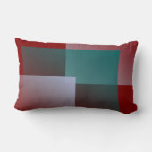 ティール(緑がかった色)灰色ブルゴーニュ広場 ランバークッション (裏面)