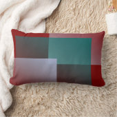 ティール(緑がかった色)灰色ブルゴーニュ広場 ランバークッション (ブランケット)