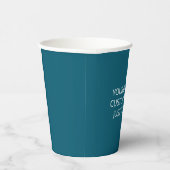 ティール（緑がかった色）無地のカラートレンディーパーティーパレット 紙コップ (右)