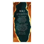 ティール(緑がかった色)・焼けオレンジ・金ゴールド瑪瑙プログラム ラックカード (正面)