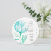 ティール（緑がかった色）牡丹結婚の円メニュー メニュー (スタンド正面)