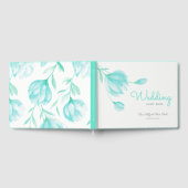 ティール（緑がかった色）牡丹結婚病 ゲストブック (全面)