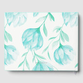 ティール（緑がかった色）牡丹結婚病 ゲストブック (裏面)