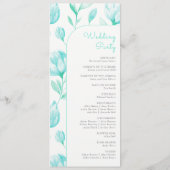 ティール（緑がかった色）牡丹結婚病 プログラム (裏面)