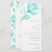 ティール（緑がかった色）牡丹結婚病 プログラム (正面/裏面)