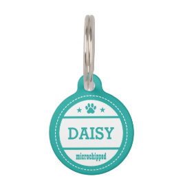 ティール(緑がかった色)犬の名前マイクロチップコール私の人々 ペット ネームタグ