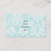 ティール（緑がかった色）猫 名刺 (裏面)