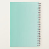 ティール（緑がかった色）用花ノートfor Office，スパイラルノート ノートブック (裏面)