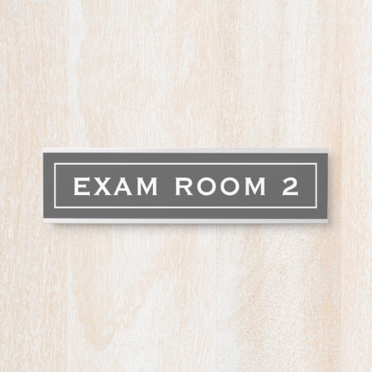 ティール（緑がかった色）白歯医者オフィス用の試験室 サインプレート (正面)