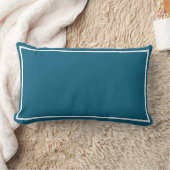 ティール(緑がかった色)(白縁ど) ランバークッション (ブランケット)