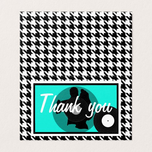 ティール（緑がかった色）、白黒市松模様に1950sテーマ感謝していよ。 (外部フラット)