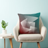 ティール（緑がかった色）白 クッション (椅子)