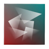 ティール(緑がかった色)白 タイル (正面)