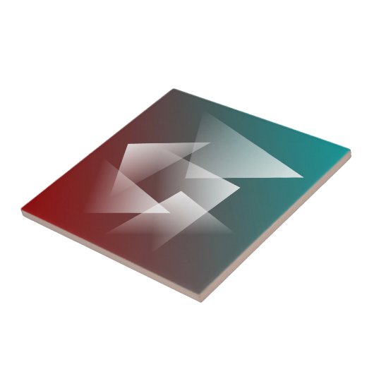 ティール(緑がかった色)白 タイル (側面)