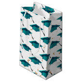 ティール（緑がかった色）目盛キャップ付紙吹雪 スモールペーパーバッグ (裏面アングル)