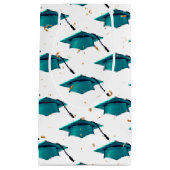 ティール（緑がかった色）目盛キャップ付紙吹雪 スモールペーパーバッグ (正面)