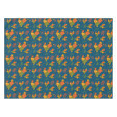 ティール（緑がかった色）秋の秋ハーベストサンクスギビング テーブルクロス (正面(横))