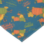 ティール(緑がかった色)秋の秋ハーベストサンクスギビング テーブルクロス (アングル)