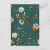 ティール（緑がかった色）秋詳細 エンクロージャーカード (裏面)