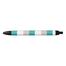 ティール（緑がかった色）、粘土、白ストライプ色 黒ボールペン
