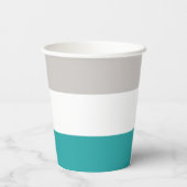 ティール（緑がかった色）、粘土、白 紙コップ (裏面)