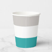 ティール（緑がかった色）、粘土、白 紙コップ (右)