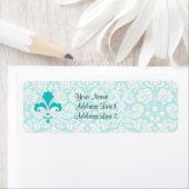 ティール（緑がかった色）（紋章の）フラ・ダ・リ ラベル (インサイチュ)