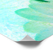 ティール（緑がかった色）素晴らし&ブラックサボットダリア ポスター (角)