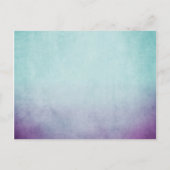 ティール（緑がかった色）素朴とパープルボヘミアン日付を保存 案内ポストカード (裏面)