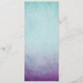 ティール(緑がかった色)素朴とパープル·ボヘミ結婚アンのメニュー メニュー (裏面)