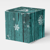 ティール（緑がかった色）素朴のトナカイ特典ボックス フェイバーボックス (正面サイド)