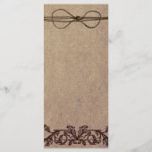 ティール（緑がかった色）素朴ガーベラデイジー国結婚式プログラム プログラム (裏面)