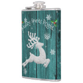 ティール（緑がかった色）素朴クリスマストナディアフラスコ フラスク (左)