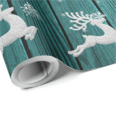 ティール（緑がかった色）素朴クリスマストナディラッピング紙 ラッピングペーパー (ロールコーナー)