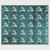 ティール（緑がかった色）素朴クリスマストナディラッピング紙 ラッピングペーパー (フラット)