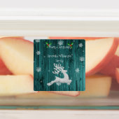 ティール(緑がかった色)素朴トナカイベーキングラベル ラベル (貼付)