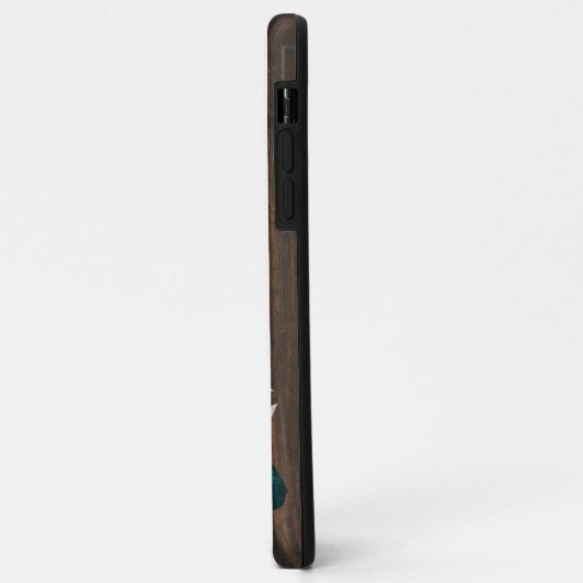 ティール(緑がかった色)素朴バタフライケース – メイトiPhoneケース Case-Mate iPhoneケース (裏面/左)