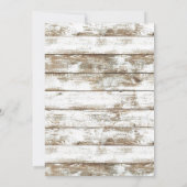 ティール(緑がかった色)素朴パイナップル熱帯ビーチブライダルシャワー 招待状 (裏面)