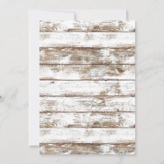 ティール(緑がかった色)素朴パイナップル熱帯ビーチブライダルシャワー 招待状 (裏面)