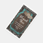 ティール（緑がかった色）素朴メイソンジャールウッドサンキューズ結婚ズ (コーナー)