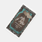 ティール(緑がかった色)素朴メイソン・ジャー・ウッド氏とミセス結婚ズ (コーナー)