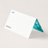 ティール（緑がかった色）紫グリッター《写真》ぼけ味アクセントレシピテントカード 名刺 (裏面)